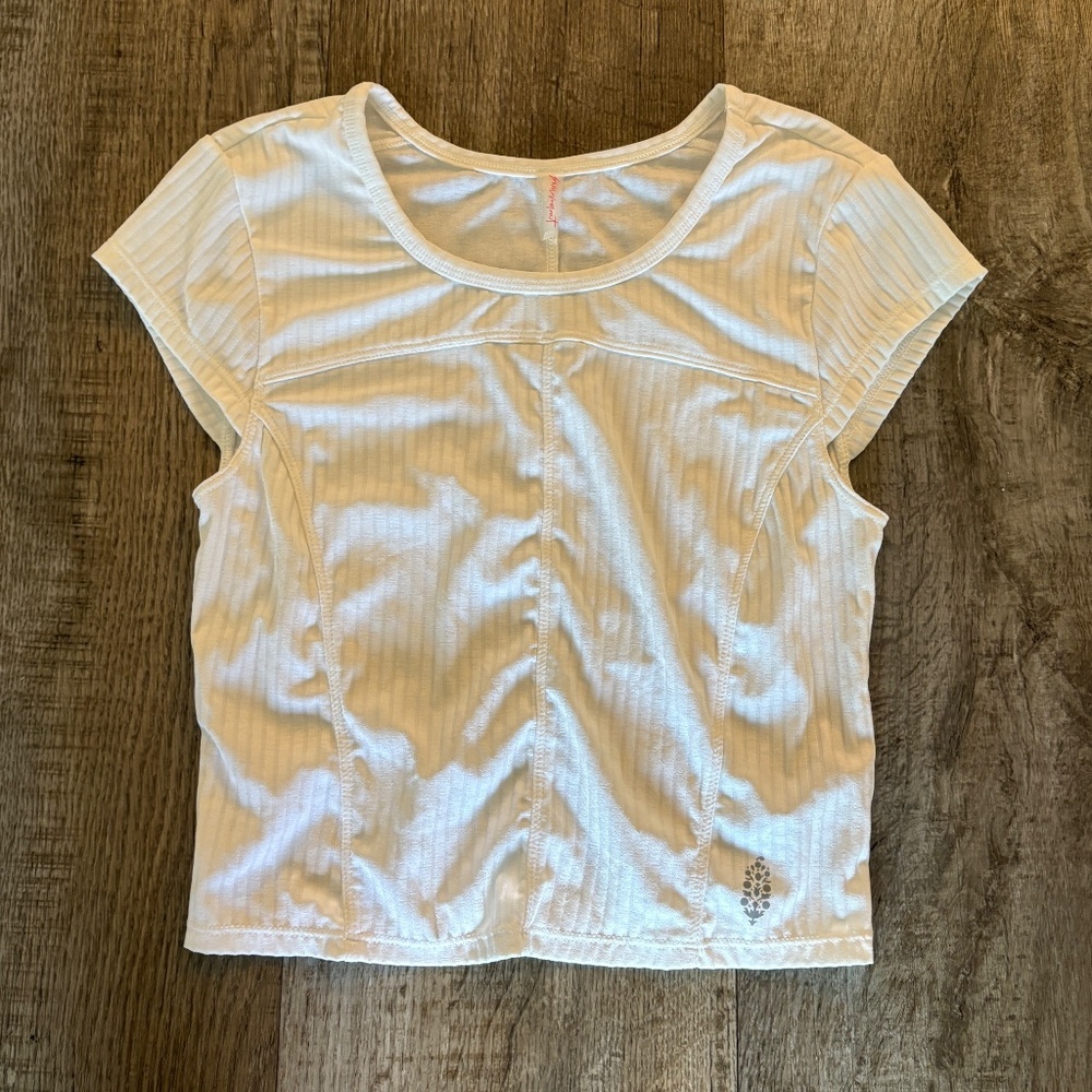 FP Movement x Revolve Women's Tempo Ribbed Baby Tee White XS - Picture 6 of 12